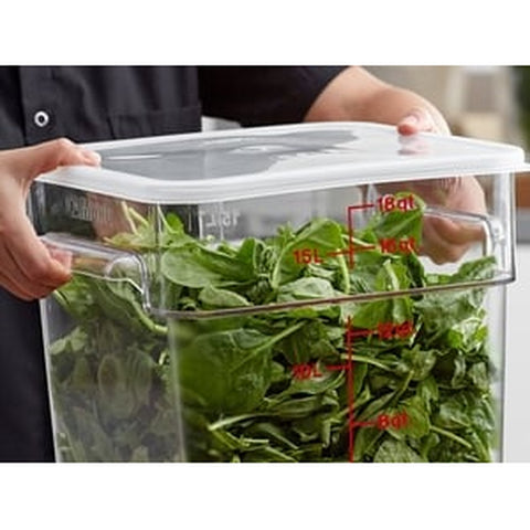 Cambro SFC12SCPP190 CamSquares Translucent Polypropylene Square Seal Lid for 12, 18 & 22 Qt. Containers