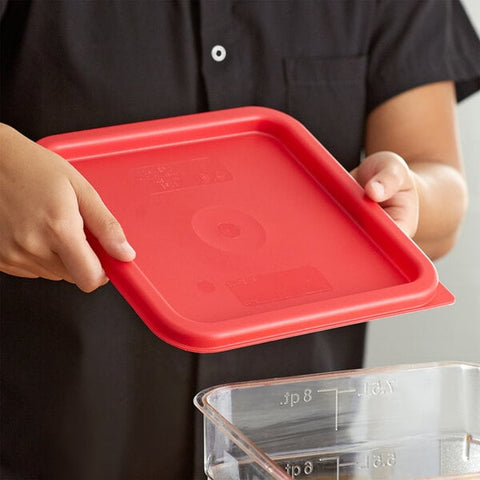 Cambro SFC6451 CamSquares Red Square Polyethylene Food Storage Container Lid