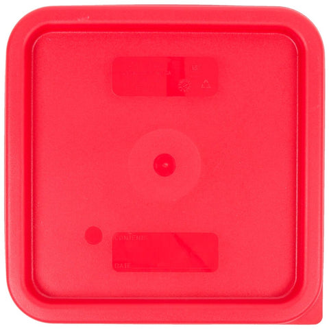 Cambro SFC6451 CamSquares Red Square Polyethylene Food Storage Container Lid