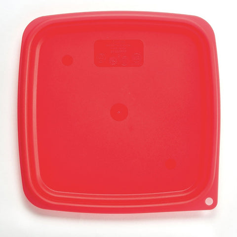 Cambro SFC6FPPP266 CamSquare FreshPro Cover for 6 & 8 qt Containers, Translucent Red Polyethylene