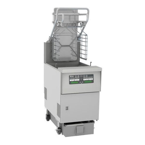 Pitco SFSGLVRF Solstice Supreme 76 lb. Reduced Oil Volume Natural Gas Rack Floor Fryer with Intellifry Computer Controls and Auto Top-Off, 125,000 BTU