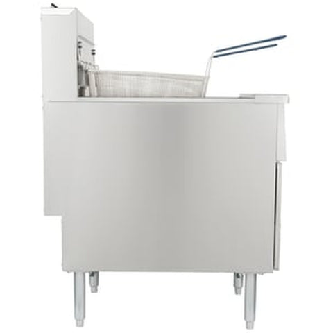 Pitco SG18S LP SG18-S 75 lb Stainless Steel Liquid Propane Floor Fryer