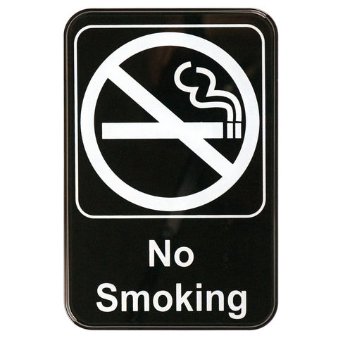 Winco SGN-601 No Smoking Information Sign, 6"W x 9"H