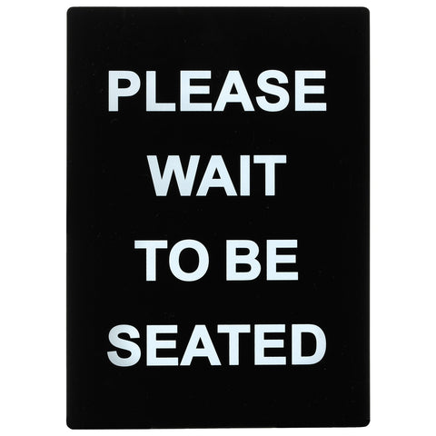 Winco SGN-802 "Please Wait to Be Seated" Stanchion Frame Sign