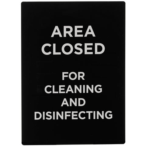 Winco SGN-807 Stanchion Frame Sign - Area Closed For Cleaning & Disinfecting