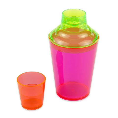 GET Enterprises SH-175-NEON 17.5 oz. Neon 3-Piece Cocktail Shaker Set