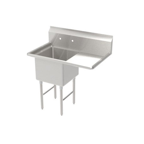 GSW USA SH18241R One Compartment Sink with Right Drainboard, 39-1/8"W x 30"D x 45"H