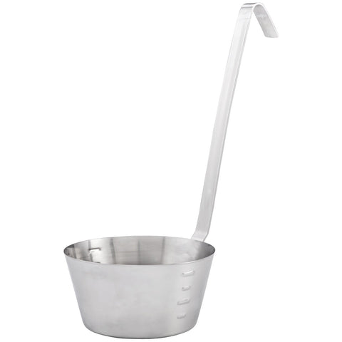 Winco SHHD-1 1 Qt Stainless Steel Hooked Handle Dipper