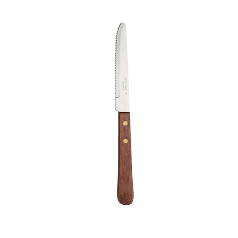 Libertyware SK-WR2 Round End Steak Knife with Wood Handle