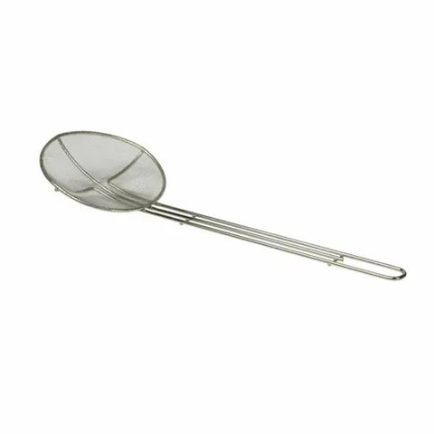 Libertyware SKM6RM 6-1/2" Round Fine Mesh Skimmer, 20" Long, Chrome Plated Steel