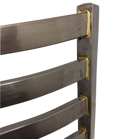 Oak Street Manufacturing SL135C-1-B2 Clear Coat Ladderback Metal Frame Barstool (Brass Welds)