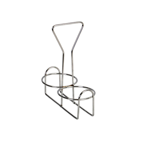 Thunder Group SLCJH002 2-Hole Iron Plated Tabletop Condiment Jar Holder