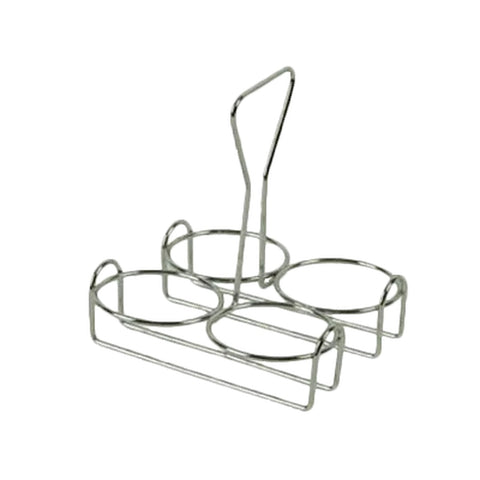 Thunder Group SLCJH004 Stainless Steel 4-Hole Tabletop Condiment Rack