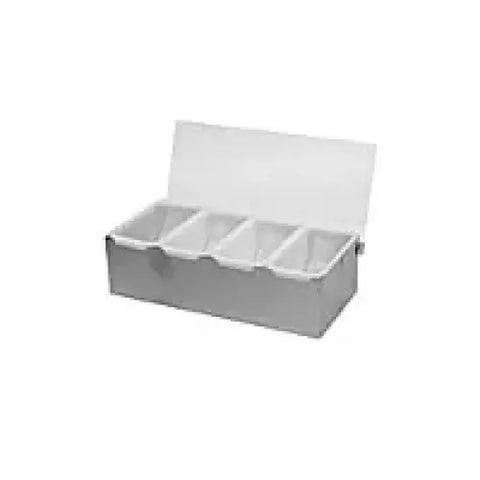 Thunder Group SLCN004 Bar Condiment Dispenser, 4-Compartment Stainless Steel