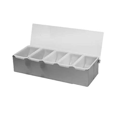 Thunder Group SLCN005 Bar Condiment Dispenser, 5-Compartment Countertop Design