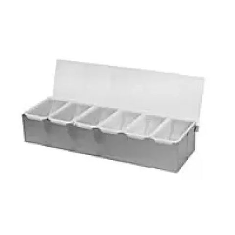 Thunder Group SLCN006 6-Compartment Stainless Steel Bar Condiment Dispenser