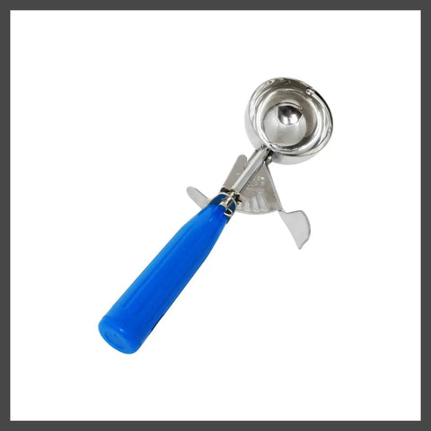 Thunder Group SLDS016 #16 Thumb-Press Disher, 2 oz, 18/8 Stainless Steel with Blue Handle