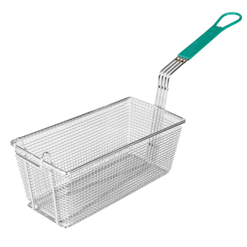 Thunder Group SLFB004 Rectangular Fryer Basket with Coated Handle and Front Hook (13 x 6 5/8 x 5 1/8 in)