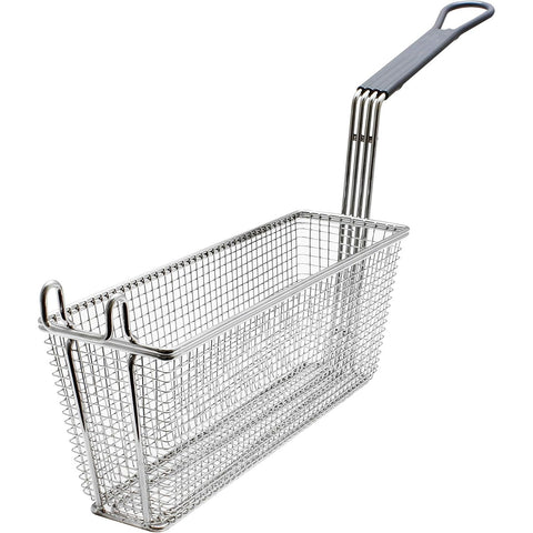 Thunder Group SLFB007 Third-Size Fryer Basket with Coated Handle and Front Hook