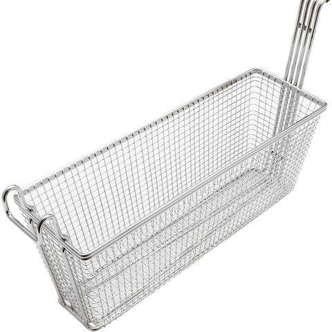 Thunder Group SLFB007 Third-Size Fryer Basket with Coated Handle and Front Hook