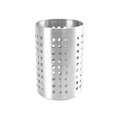 Thunder Group SLFC007 4-3/4" x 7" Perforated Stainless Steel Flatware Cylinder