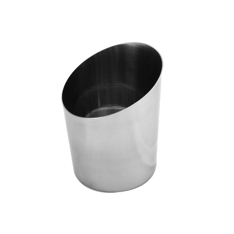 Thunder Group SLFFC005 14 oz Angled Stainless Steel French Fry Cup, Mirror Finish