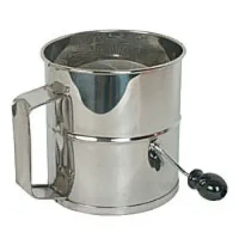 Thunder Group SLFS008 - 8 Cup Stainless Steel Rotary Flour Sifter