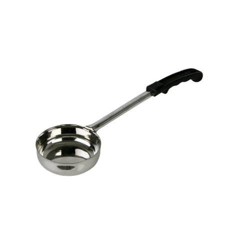 Thunder Group SLLD006A 6 oz Solid Stainless Steel Portion Controller Ladle with Black Plastic Handle
