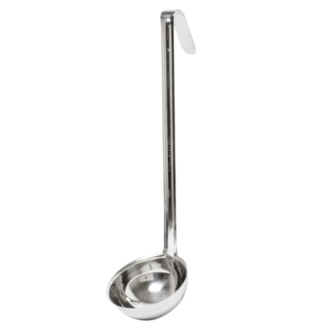 Thunder Group SLOL007 8 oz SLOL Series Stainless Steel Ladle with Hooked Handle