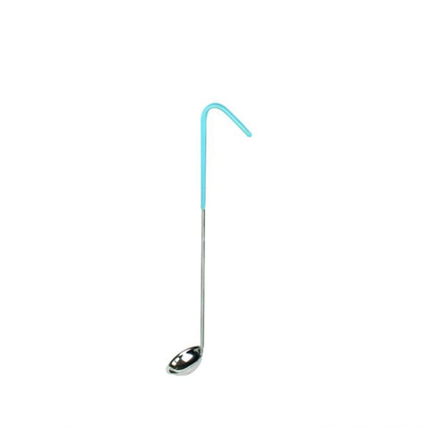 Thunder Group SLOL201 1/2 oz SLOL Series Stainless Steel Serving Ladle with Teal Vinyl Handle