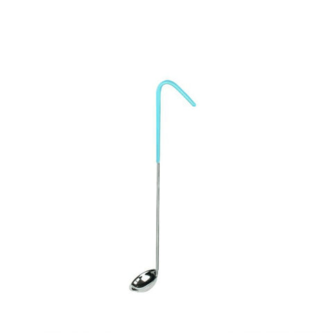 Thunder Group SLOL201 1/2 oz SLOL Series Stainless Steel Serving Ladle with Teal Vinyl Handle