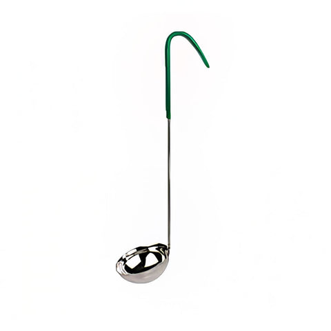 Thunder Group SLOL205 4 oz SLOL Series Stainless Steel Serving Ladle with Green Vinyl Handle