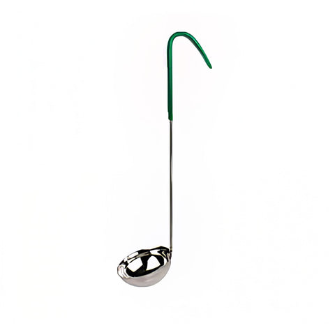 Thunder Group SLOL205 4 oz SLOL Series Stainless Steel Serving Ladle with Green Vinyl Handle