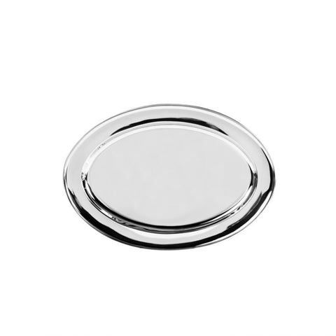 Thunder Group SLOP018 18" Oval Stainless Steel Serving Platter with Mirror Finish