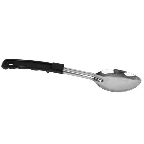 Thunder Group SLPBA311 15" Solid Stainless Steel Basting Spoon with Black Polypropylene Handle