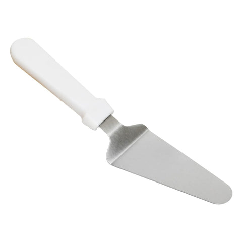 Thunder Group SLPS027P Pie Server with 2-1/2" x 4-3/4" Stainless Steel Blade and White Plastic Handle