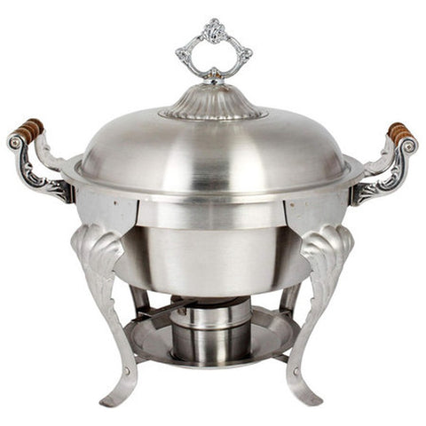 Thunder Group SLRCF8632 5 Quart Round Chafing Dish with Lift-Off Dome Cover