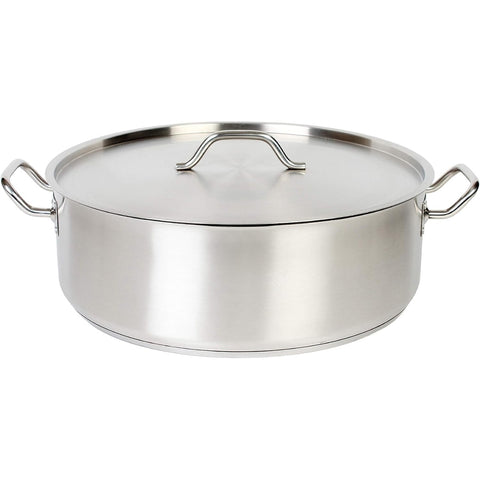Thunder Group SLSBP025 25-Quart Stainless Steel Brazier with Cover