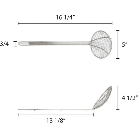 Thunder Group SLSKR513 5-Inch Round Wire Mesh Skimmer