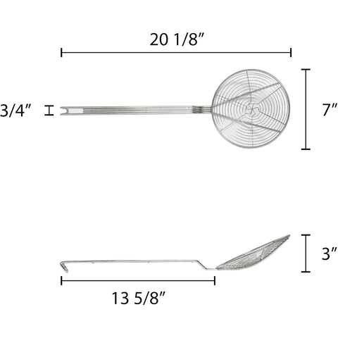 Thunder Group SLSKS007 Nickel Plated Spiral Wire Skimmer, 7-Inch