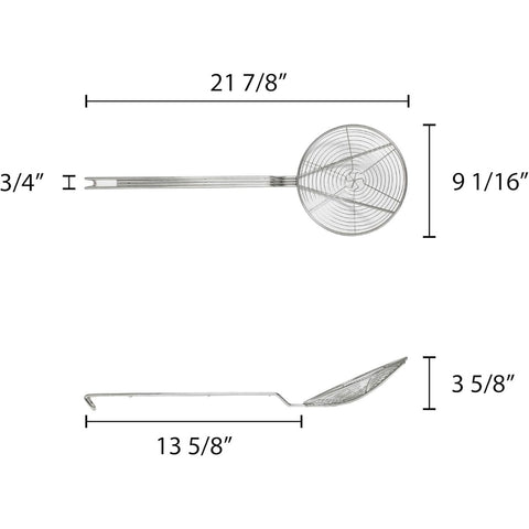 Thunder Group SLSKS009 Nickel-Plated Spiral Wire Skimmer, 9 Inch
