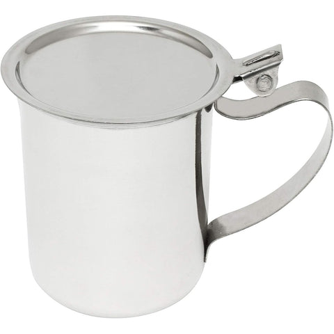 Thunder Group SLSR210 Stacking Teapot, 10 oz. Stainless Steel with Hinged Cover