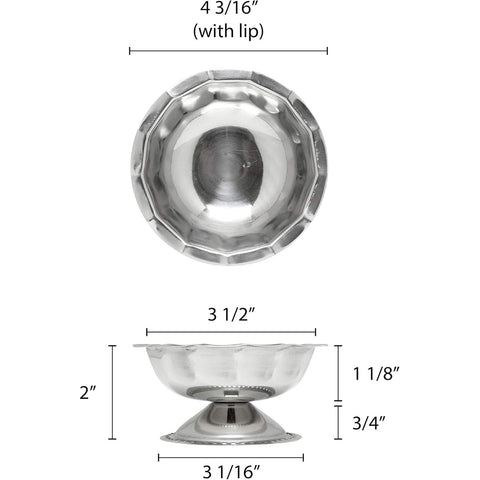 Thunder Group SLSSD005 5 oz Stainless Steel Footed Sherbet Dish