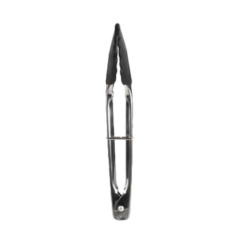 Thunder Group SLTHUT507 Utility Tongs, 7" Stainless Steel with Locking Ring and Non-Slip Silicone Tips