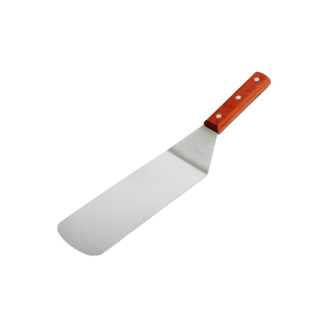 Thunder Group SLTWBT010 10-Inch Round Blade Turner, Stainless Steel with Wood Handle