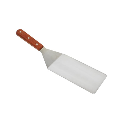 Thunder Group SLTWHT004 Oversize Turner, 8" x 4" Blade, Stainless Steel with Wood Handle