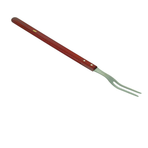 Thunder Group SLTWPF021 21" Stainless Steel 2-Prong Pot Fork with Riveted Wooden Handle