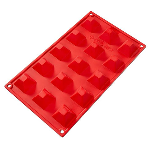 Fat Daddios SMF-008 Silicone Pyramid Baking Mold, 15 Cavities, 0.68 oz