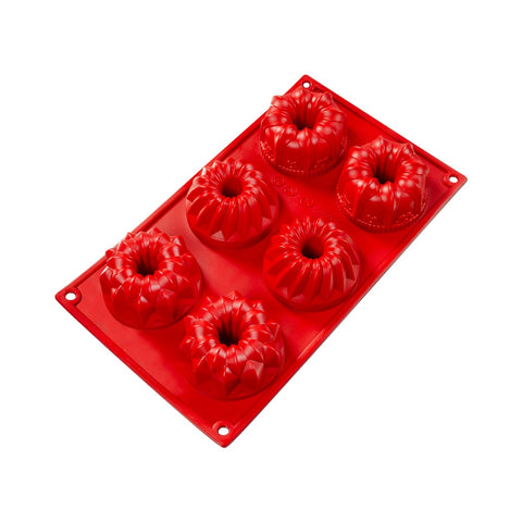 Fat Daddio's SMF-061 Silicone 6-Cavity Regal Variety Baking Mold
