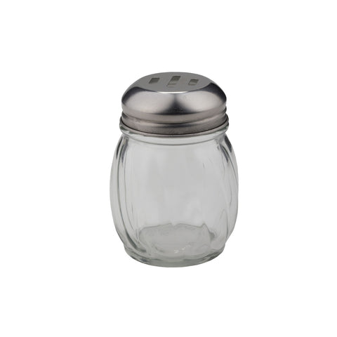 Libertyware S&P04SS 6 oz. Swirl Cheese and Spice Shaker with Slotted Stainless Steel Cap